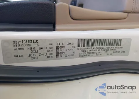 2015 Jeep Grand Cherokee Limited z USA, uszkodzony, nr VIN 1C4RJEBG8FC144012